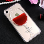 Red Wine Cup Liquid Transparent Case For iphone