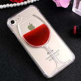 Red Wine Cup Liquid Transparent Case For iphone