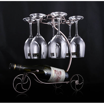 Hanging Upside Down Cup Wine Bottle Racks