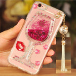 3D Liquid Quicksand Bling  Wine Glass Pattern Phone Case