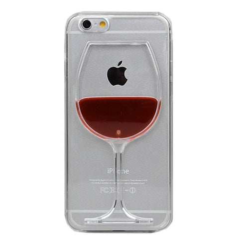 Wine Glass Transparent Protective Case for iPhone