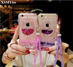 XSMYiss 3D Wine Glass Liquid Quicksand Phone Case For Samsung S6 S7 edge S8 S9 Plus Note 4 5 8 9 Quicksand Phone Case