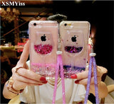 XSMYiss 3D Wine Glass Liquid Quicksand Phone Case For Samsung S6 S7 edge S8 S9 Plus Note 4 5 8 9 Quicksand Phone Case