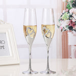 Crystal Wedding  Champagne  Glasses