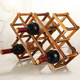 Quality Wooden Wine Bottle Holders Creative Practical Collapsible Living Room Decorative Cabinet Red Wine Display Storage Racks