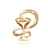 New Alloy Medical Symbol Brooch Pin Badge Bowl Wine Glass Nurse Doctor Medical Symbol Fashion Pin Chic Jewelry Men Women Gift