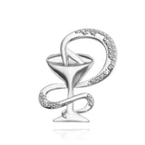 New Alloy Medical Symbol Brooch Pin Badge Bowl Wine Glass Nurse Doctor Medical Symbol Fashion Pin Chic Jewelry Men Women Gift